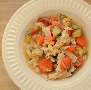 zucchini mushroom soup with chicken
