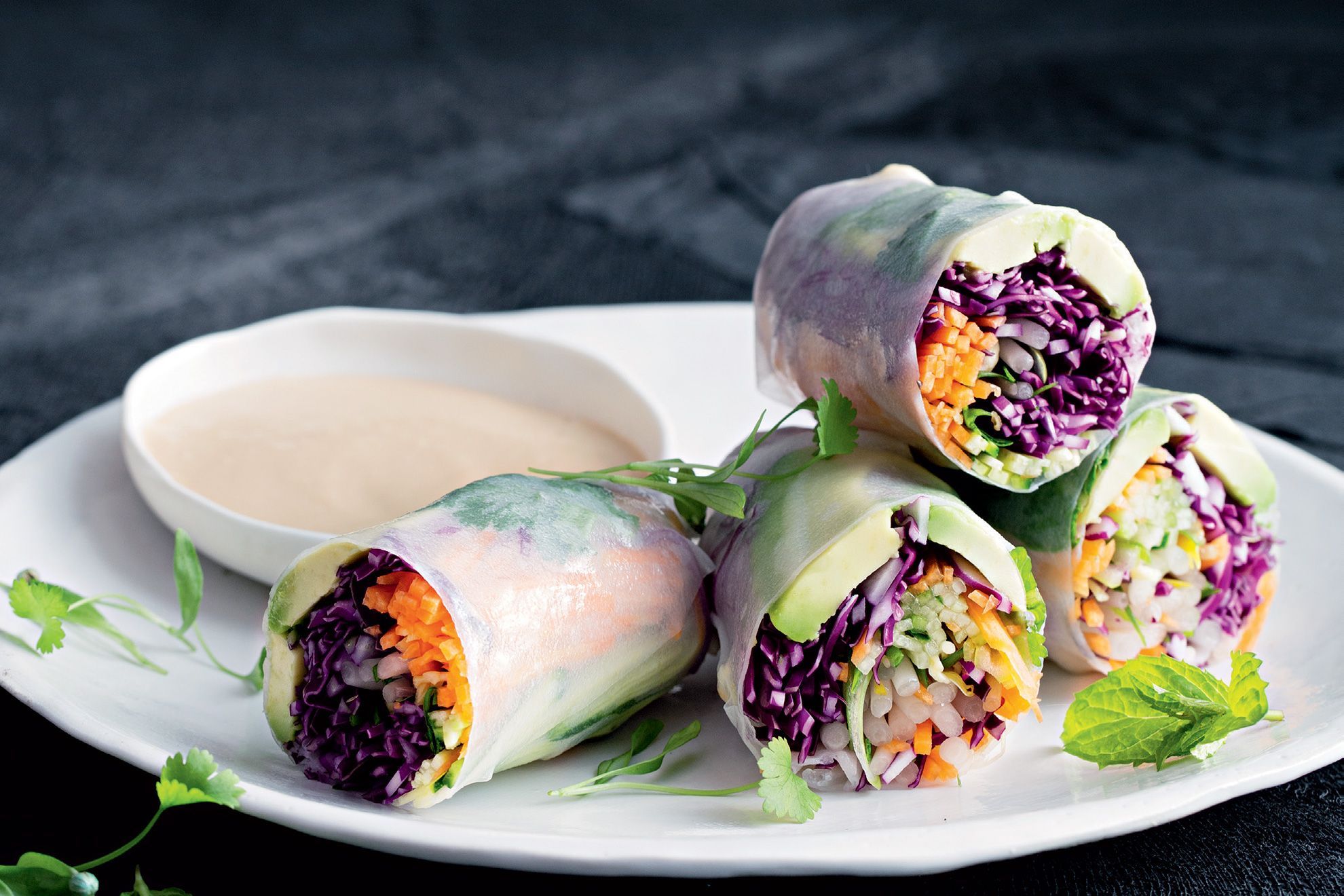 Rainbow Rice Paper Rolls: