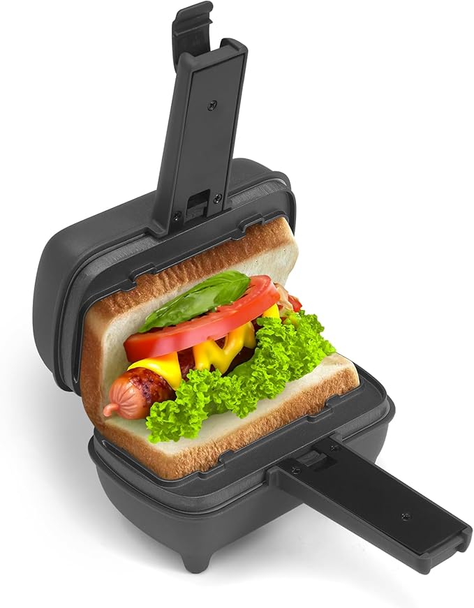 Mini Sandwich Maker with Removable Plates: Portable Grilled Cheese Maker, Electric Breakfast Sandwichera with Non-Stick Plates, Hot Sandwich Maker Press for Cooking Breakfast, Grilled Cheese<br><br>