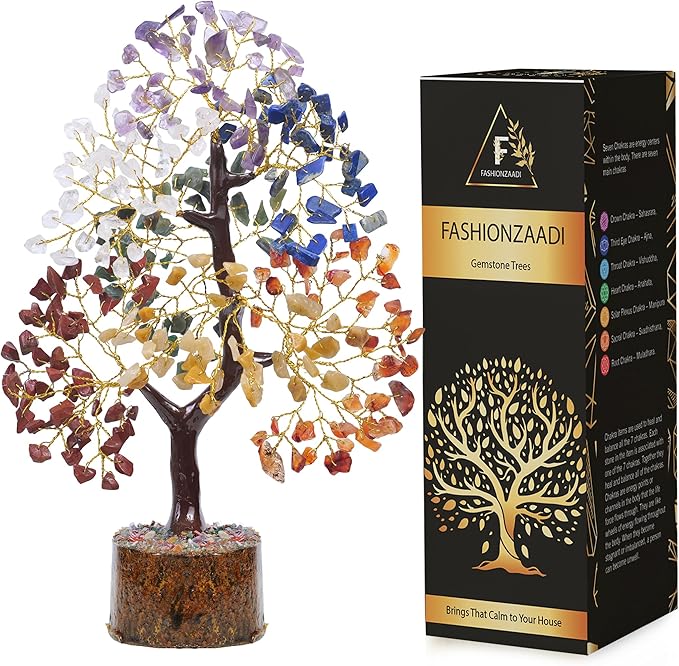 7 Chakra Tree of Life Decor, Crystal Tree for Positive Energy, Gemstones and Crystals, Womens Birthday Gifts, Feng Shui Tree, Gem Tree Stones, Crystal Gifts, Home Decor, Chakra Decor, Spiritual Gifts<br><br>