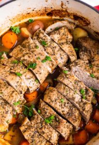 lemons and zest honey garlic roast pork