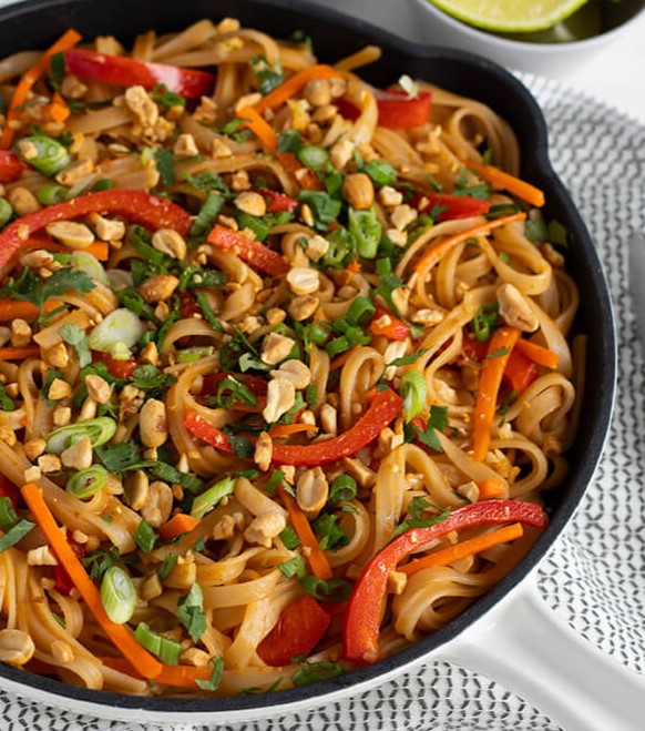 rice noodles peanut sauce