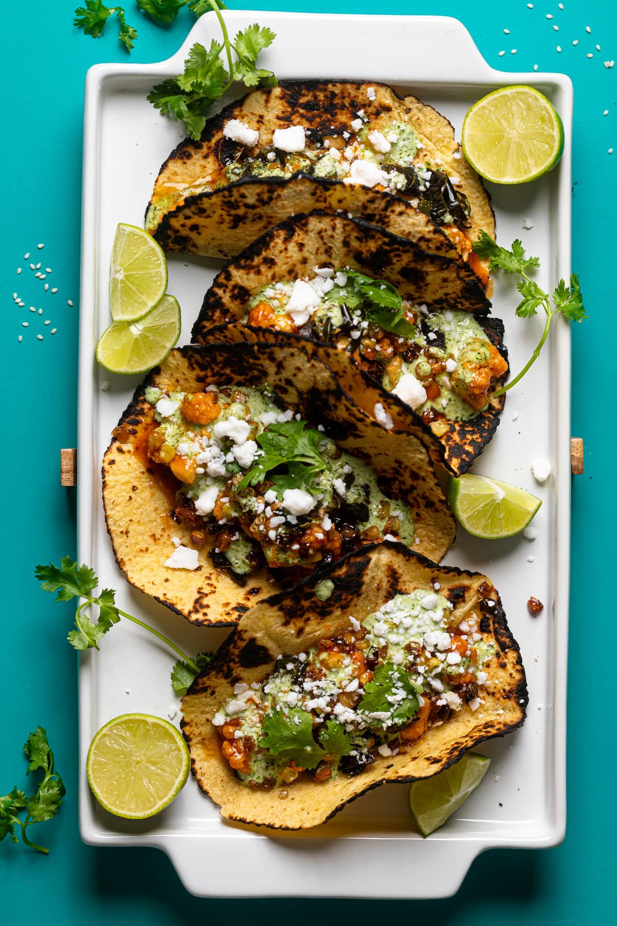 korean bbq cauliflower tacos