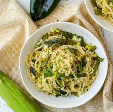 poblano cream pasta