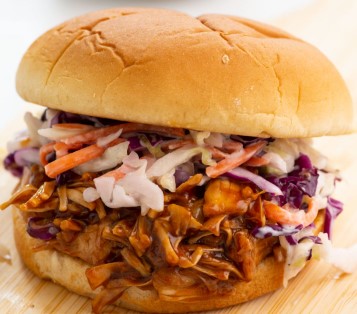 jackfruit pulled pork sandwich