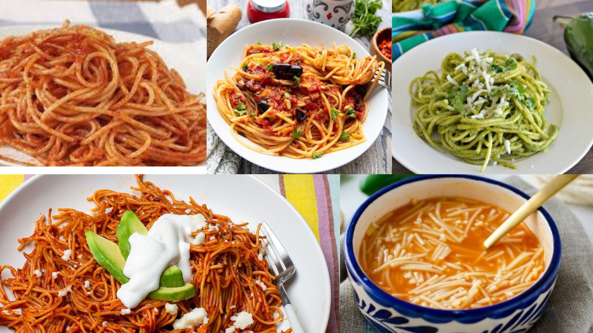 . traditional mexican pasta dishes