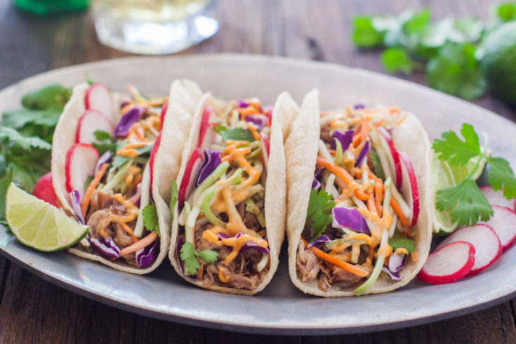 korean bbq pulled pork tacos